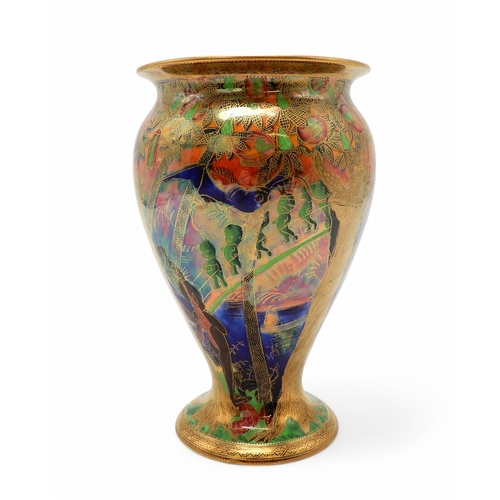 2218 - DAISY MAKEIG-JONES FOR WEDGWOOD - IMPS ON A BRIDGEa Flame Fairyland lustre vase, shape no 2351, Z536... 