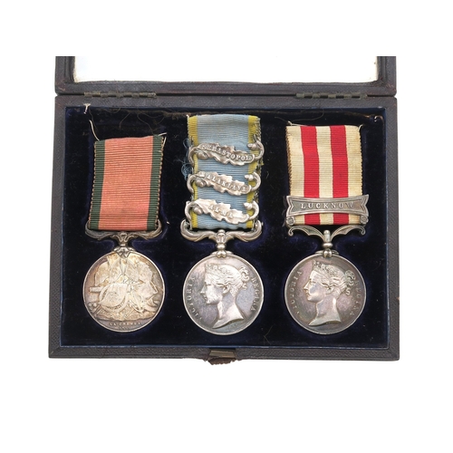 2585 - A VICTORIAN MEDAL GROUP OF THREE Awarded to Corporal Richard Torrance, 42nd Royal Highlanders, compr... 