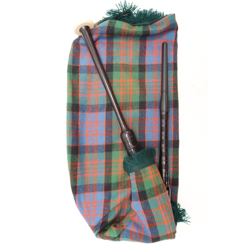 2518 - TWO GOOSE PRACTICE PIPESOne featuring a Macdonald tartan bag cover with a chanter marked J. TWEEDIE ... 