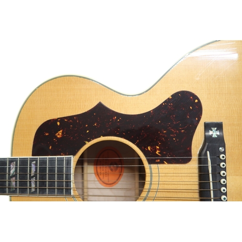 2521 - GIBSON J-185 ELITE 2003Custom Built with maple back and sides, spruce top, ebony fretboard with abal... 