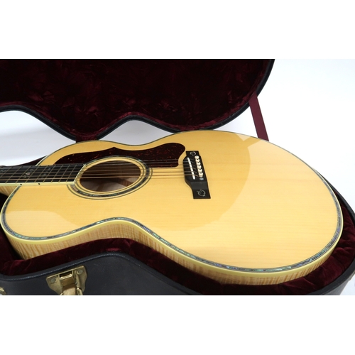 2522 - GIBSON J-185 CUSTOM 1998Custom Built with maple back and sides, spruce top, ebony fretboard with dec... 