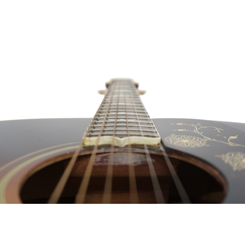 2524 - GIBSON J-200N c.1967Maple back and sides and a spruce top in a tobacco sunburst finish, abalone crow... 