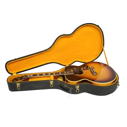 2524 - GIBSON J-200N c.1967Maple back and sides and a spruce top in a tobacco sunburst finish, abalone crow... 