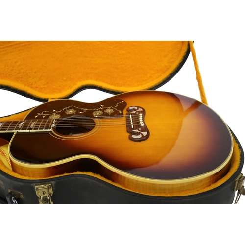 2524 - GIBSON J-200N c.1967Maple back and sides and a spruce top in a tobacco sunburst finish, abalone crow... 