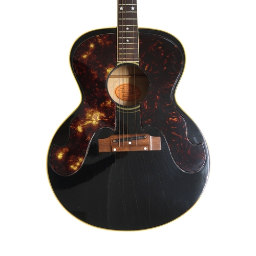 2525 - GIBSON EVERLY BROTHERS FLATTOP c.1966Mahogany back and sides and a spruce top in a factory black fin... 