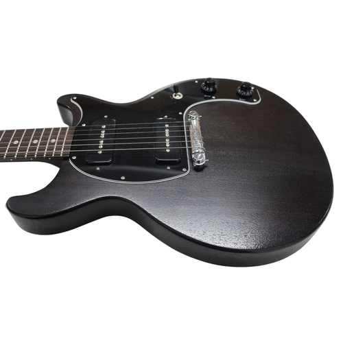 2532 - GIBSON LES PAUL SPECIAL TRIBUTE DC c.2019Slab mahogany double cutaway body in black stain finish, ma... 