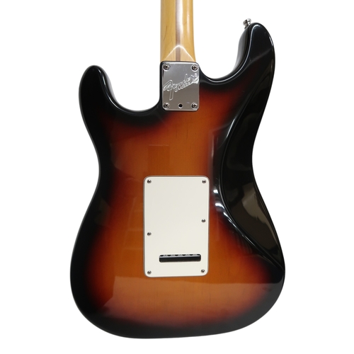 2533 - FENDER STRATOCASTER 1997Slab alder double cutaway body in sunburst gloss finish, maple neck and a ro... 