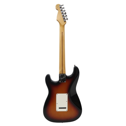 2533 - FENDER STRATOCASTER 1997Slab alder double cutaway body in sunburst gloss finish, maple neck and a ro... 