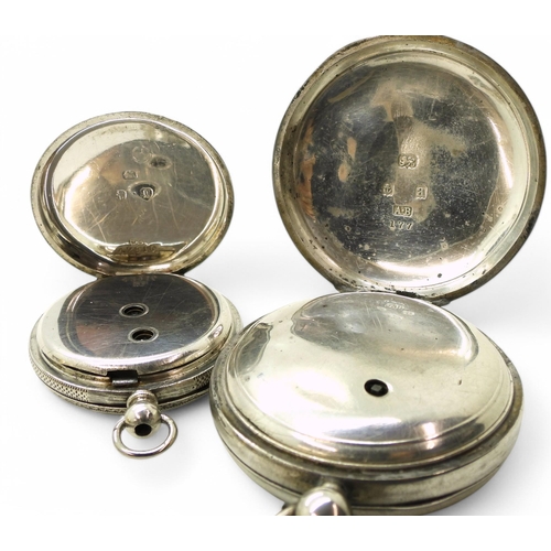 862 - A silver open-face pocket watch, case marked Waltham Watch Company, Birmingham 1900, together with a... 