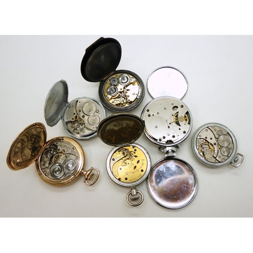 892 - A collection of pocket watches including models marked Rockford, Elgin, Waltham and others