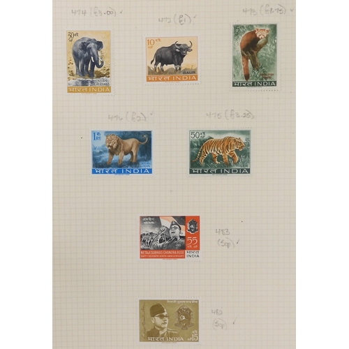 7018 - INDIA a lot to include India Postage various shades and denominations Queen Victoria through to Inau... 