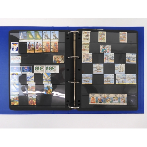 7021 - AUSTRALIA A collection of new and used stamps in three albums and a stock book to include booklets a... 