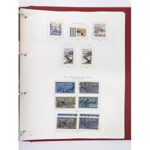 7022 - CANADA 1859 TO 1989 The Stanley Gibbons The Stamps Of Canada (incomplete) to include colonial era Ca... 