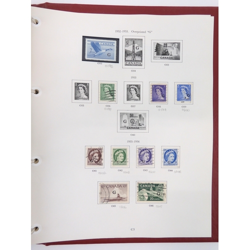 7022 - CANADA 1859 TO 1989 The Stanley Gibbons The Stamps Of Canada (incomplete) to include colonial era Ca... 