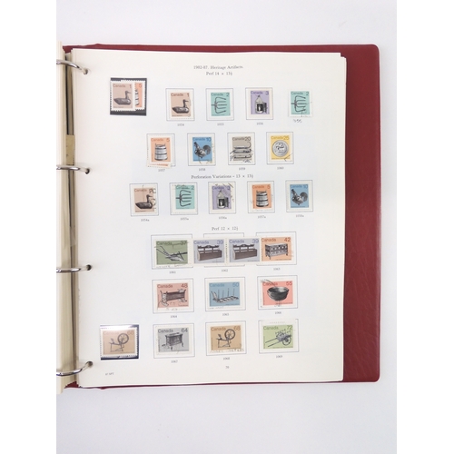 7022 - CANADA 1859 TO 1989 <br />The Stanley Gibbons The Stamps Of Canada (incomplete) to include colonial ...