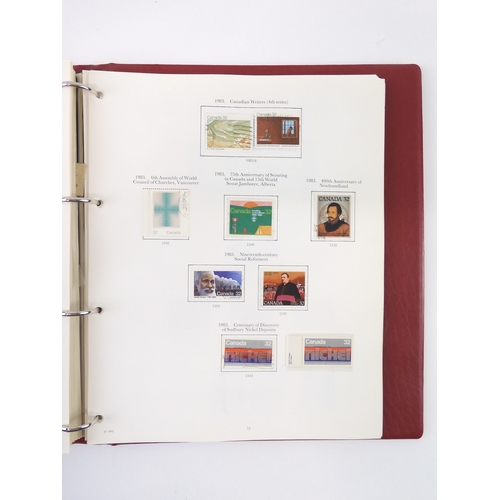 7022 - CANADA 1859 TO 1989 The Stanley Gibbons The Stamps Of Canada (incomplete) to include colonial era Ca... 