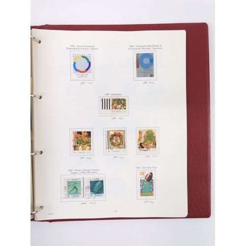 7022 - CANADA 1859 TO 1989 The Stanley Gibbons The Stamps Of Canada (incomplete) to include colonial era Ca... 