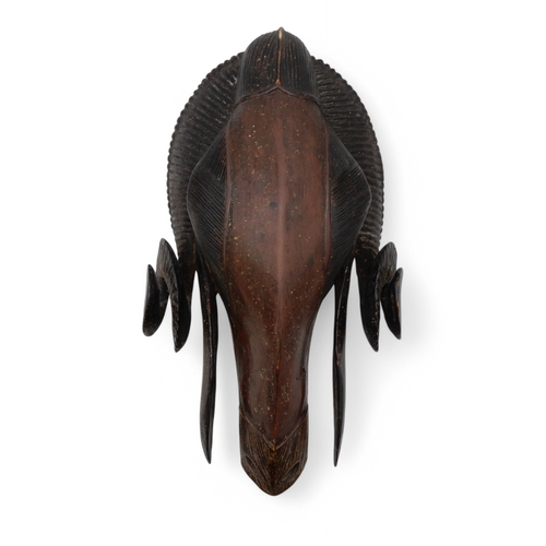 2278 - A BAULE RAM MASKThe elongated face carved with deep banding,43cm longProvenance James Spence 1929 - ... 