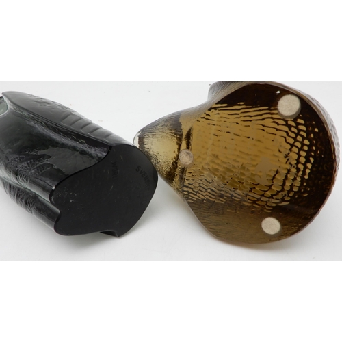 201 - Paul Hoff for Kosta & Svenskt Glass Eagle and Hedgehog paperweights, together with another of an... 