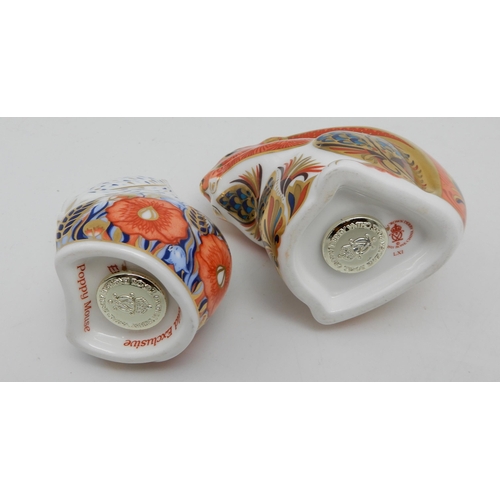 209 - A collection of Royal Crown Derby paperweights including Emperor Penguin, red squirrel, American Car... 