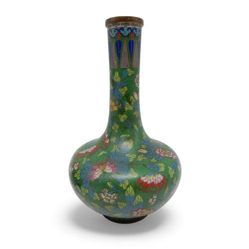 278 - A pair of Chinese green ground cloisonne vases, Royal Doulton Top of The Hill and Cynthia (4)