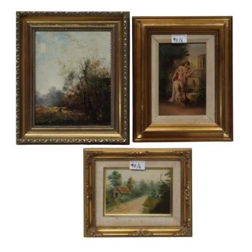 911 - A COLLECTION OF 20th CENTURY SCHOOL OILS (4)