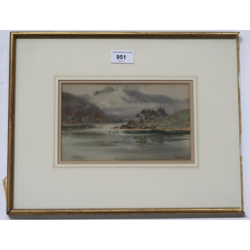 951 - MARY BAYLIS BARNARD (ENGLISH 1870-1946) BEN CRUACHAN, LOCH ETIVE Watercolour, signed lower... 