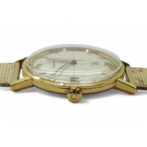 2858 - A CROSSHAIRS OMEGA SEAMASTERwith silvered dial gold coloured baton and Arabic numerals, with a date ... 