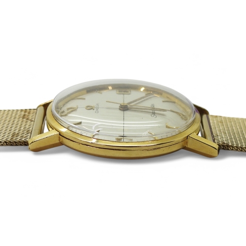 2858 - A CROSSHAIRS OMEGA SEAMASTERwith silvered dial gold coloured baton and Arabic numerals, with a date ... 