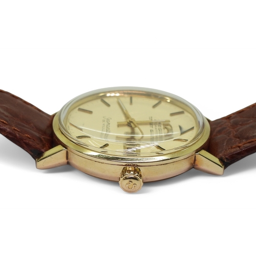 2867 - A TIFFANY OMEGA SEAMASTERthe gold coloured dial with gold baton numerals and hands, is signed Tiffan... 