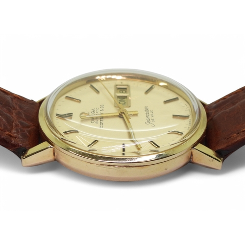 2867 - A TIFFANY OMEGA SEAMASTERthe gold coloured dial with gold baton numerals and hands, is signed Tiffan... 