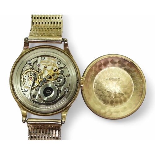 2872 - A JAEGER LE COULTREgold colour dial with arrow and Arabic numerals and dauphin hands, diameter of th... 