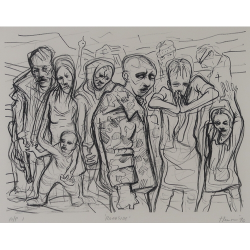 3045 - † PETER HOWSON OBE (SCOTTISH B.1958)ROADSIDELithograph, signed in pencil, 33 x 42cm (13 x 16.5