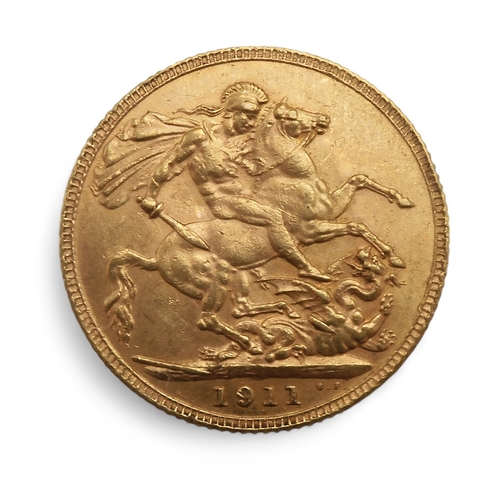 2451 - GEORGE V (1910-1936) 1 SOVEREIGN 1911Obversebust of King George V facing left  legend around GEORGIV... 