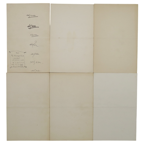 2625 - WELLS (HERBERT GEORGE, H.G.)A collection of written correspondence, sent from Wells to 