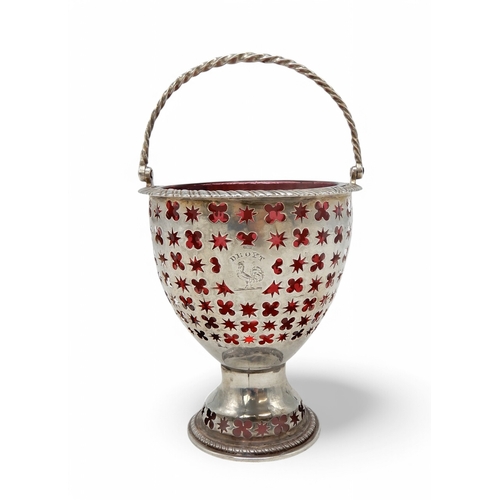 2360A - A GEORGE III SILVER SWING-HANDLED SUGAR BASKETby Thomas Daniell, London 1774, of typical form, with ... 