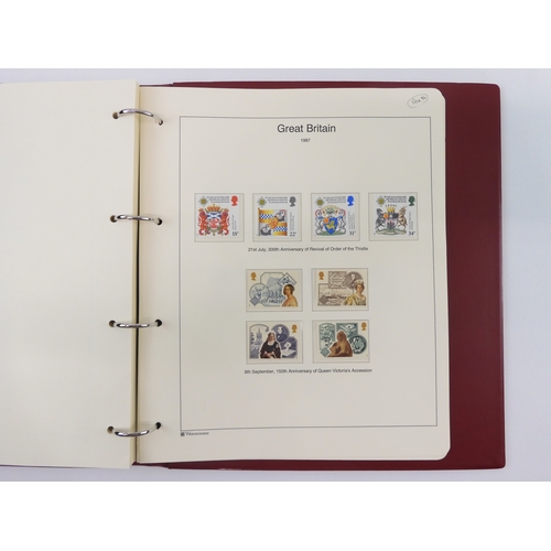 7014 - Great Britain 1841 to 1988 used and new<br />The Great Britain Collection, most pages complete to in...