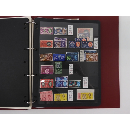 7016 - GREAT BRITAIN <br />An album of mostly used and some mint stamps various shades and denominations wi...