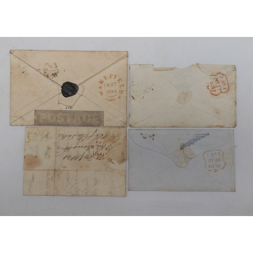 7035 - GREAT BRITAIN 4 covers to include 1/d black used 27 February 1941, 1/d black 3 1/2 margins with red ... 