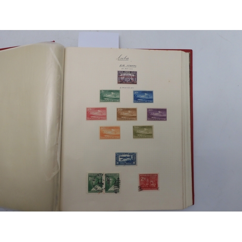 7038 - A world wide stamp collection featuring air stamps in an album to include Germany sg 469 mint Graf Z...