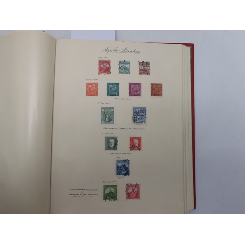 7038 - A world wide stamp collection featuring air stamps in an album to include Germany sg 469 mint Graf Z...