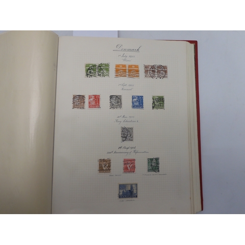 7038 - A world wide stamp collection featuring air stamps in an album to include Germany sg 469 mint Graf Z...