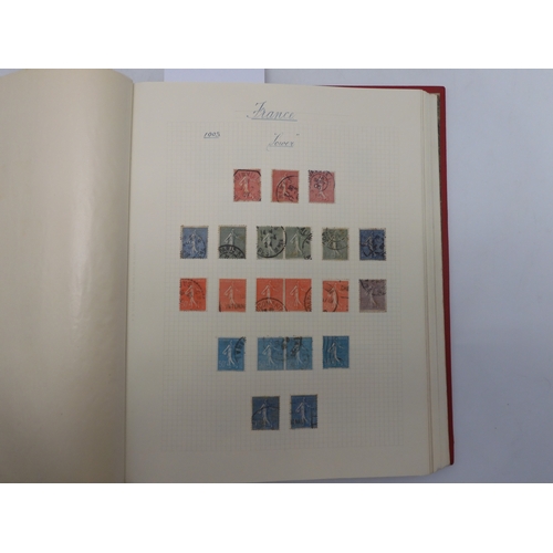 7038 - A world wide stamp collection featuring air stamps in an album to include Germany sg 469 mint Graf Z...