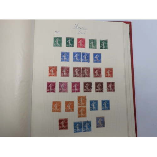 7038 - A world wide stamp collection featuring air stamps in an album to include Germany sg 469 mint Graf Z...