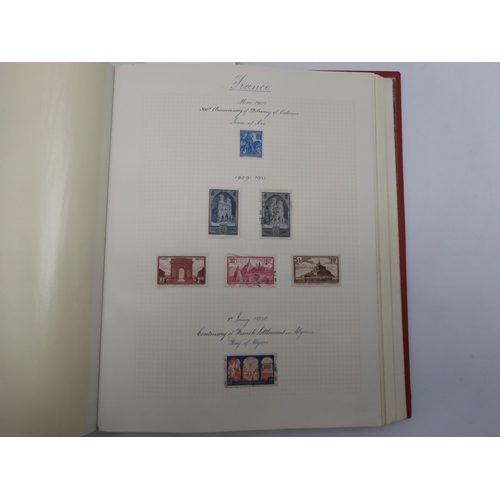 7038 - A world wide stamp collection featuring air stamps in an album to include Germany sg 469 mint Graf Z...