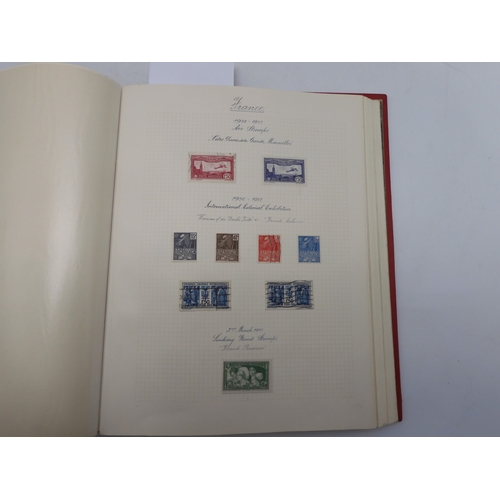 7038 - A world wide stamp collection featuring air stamps in an album to include Germany sg 469 mint Graf Z...