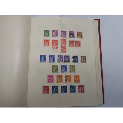 7038 - A world wide stamp collection featuring air stamps in an album to include Germany sg 469 mint Graf Z... 