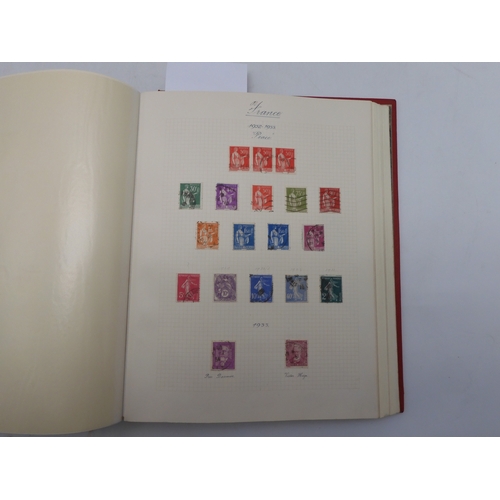 7038 - A world wide stamp collection featuring air stamps in an album to include Germany sg 469 mint Graf Z...