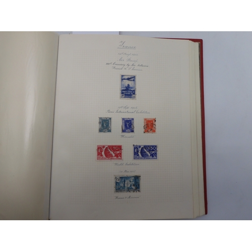 7038 - A world wide stamp collection featuring air stamps in an album to include Germany sg 469 mint Graf Z...