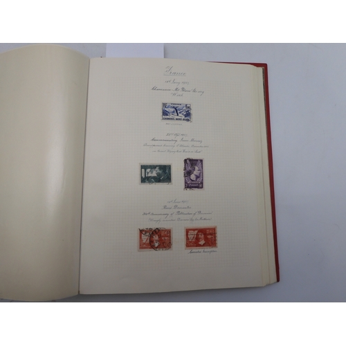 7038 - A world wide stamp collection featuring air stamps in an album to include Germany sg 469 mint Graf Z...